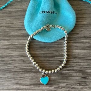 Tiffany & Co. Return to Tiffany® Blue® Heart Tag Bead Bracelet in Silver, 4 mm